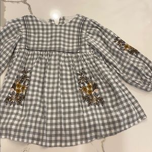 Zara Gray plaid dress